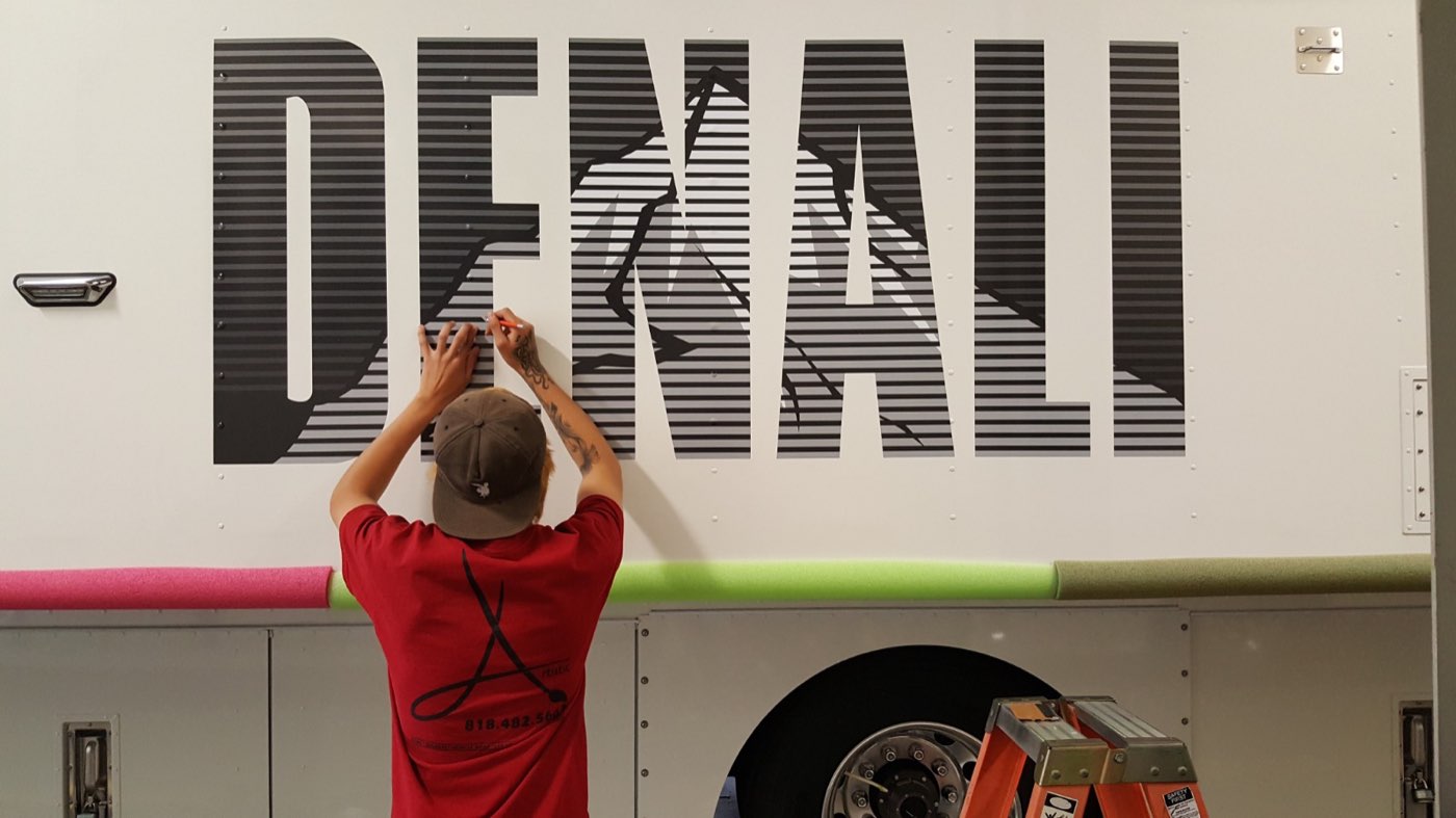 Commercial trailer with Denali fleet graphics